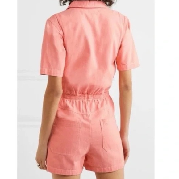 L.F. Markey Danny Playsuit in Coral Pink US 2 - Picture 2 of 10